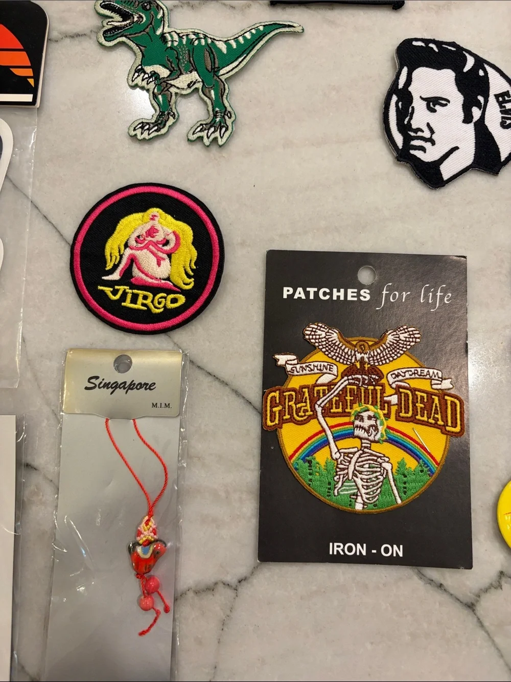 28 piece Assorted Iron-On Patches and Enamel Pins - Multi-Color Patch Collection